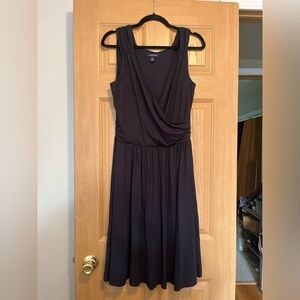 Lands End Fit and Flare Navy Dress